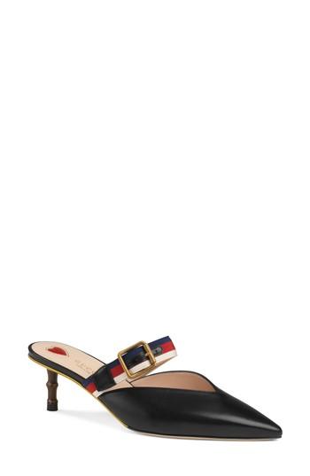 Women's Gucci Unia Pointy Toe Mule .5us / 38.5eu - Black