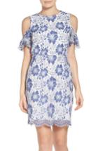 Women's French Connection Antonia Cold Shoulder Lace Dress - Blue
