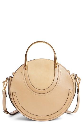 Chloe Small Pixie Maxi Leather Satchel - Beige