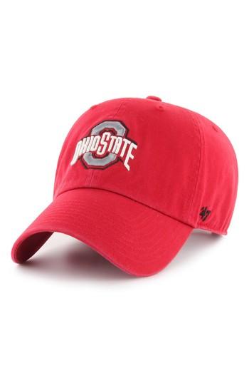 Men's '47 Clean Up Ohio State Baseball Cap - Red