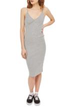 Women's Topshop Kaia Body-con Midi Dress Us (fits Like 0) - Grey