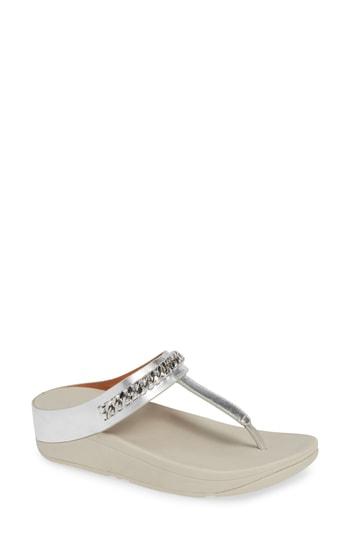 Women's Fitflop Fino Flip Flop M - White