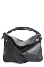 Loewe 'small Puzzle' Calfskin Leather Bag - Black