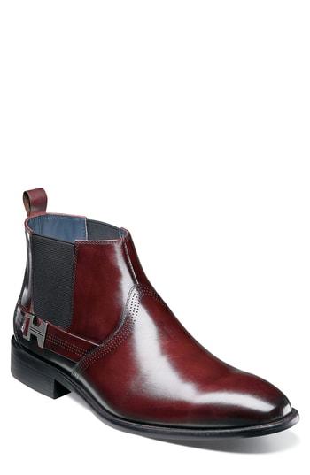 Men's Stacy Adams Joffrey Chelsea Boot M - Burgundy
