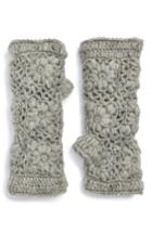 Women's Nirvanna Designs Crochet Handwarmers, Size - Grey