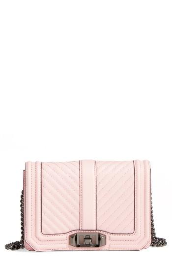 Rebecca Minkoff Small Love Leather Crossbody Bag - Pink