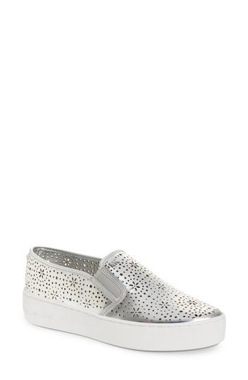 Women's Michael Michael Kors Trent Slip-on Sneaker .5 M - Metallic