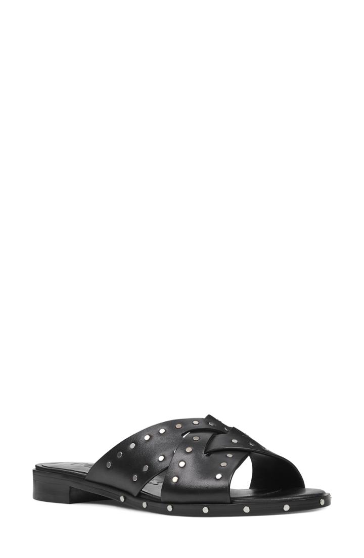 Women's Nine West Clermont Studded Slide Sandal M - Black