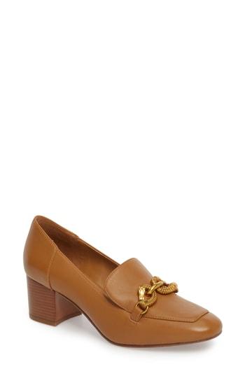 Women's Tory Burch Jessa Horse Hardware Loafer Pump .5 M - Brown