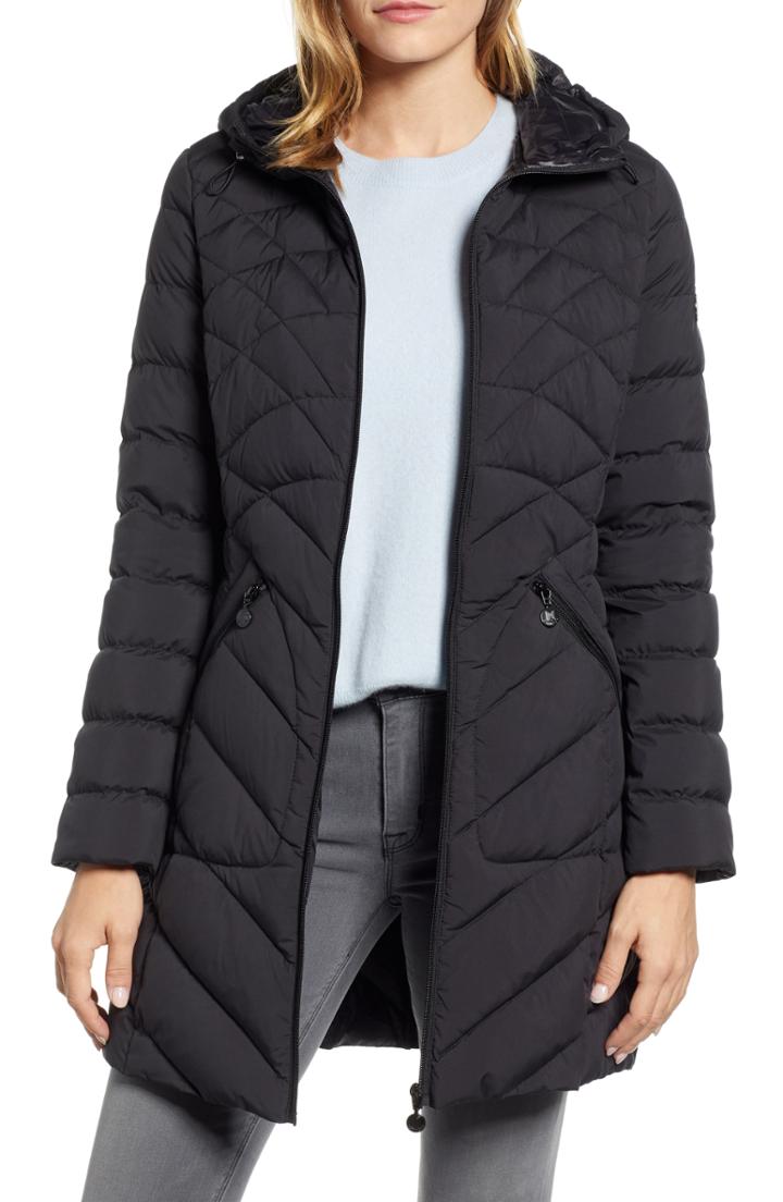 Women's Bernardo Microtouch Puffer Jacket - Black