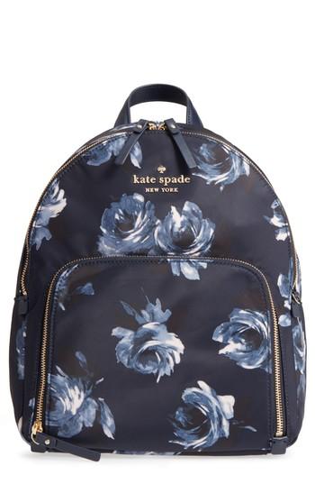 Kate Spade New York Watson Lane Night Rose Hartley Nylon Backpack -