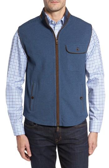 Men's Thaddeus Robert Full Zip Vest, Size - Blue