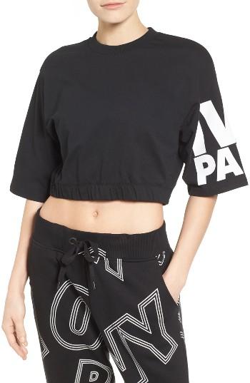 Women's Ivy Park Logo Gathered Hem Crop Tee