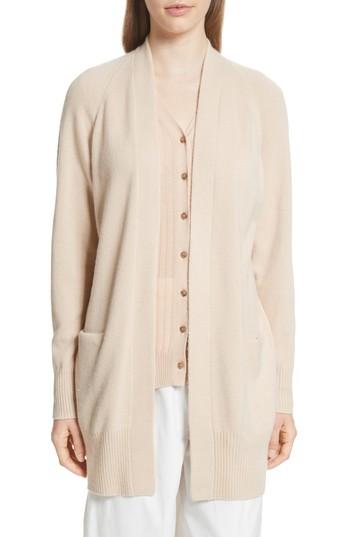 Women's Vince Open Front Cashmere Long Cardigan - Beige