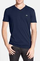 Men's Lacoste Pima Cotton Jersey V-neck T-shirt (s) - Blue