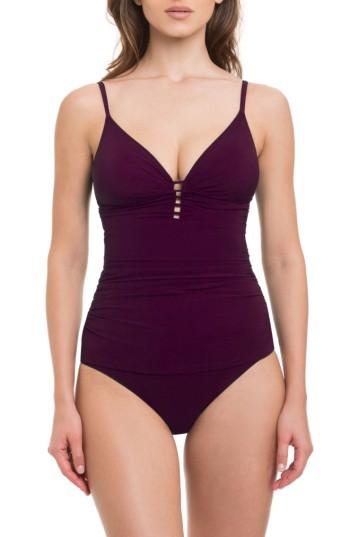 Women's Profile By Gottex Cocktail Party Tankini Top - Red