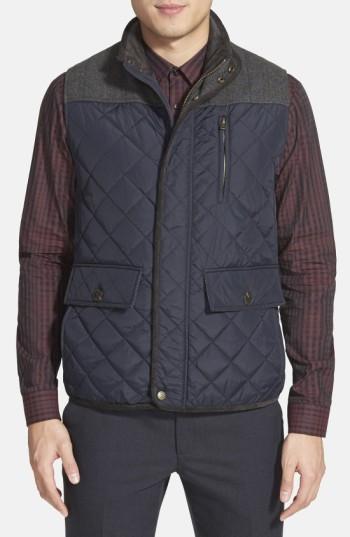 Men's Vince Camuto Quilted Vest, Size - Blue
