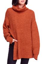 Women's Free People Eleven Turtleneck Sweater - Orange