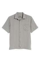 Men's Tommy Bahama Oasis Jacquard Silk Sport Shirt, Size - Grey