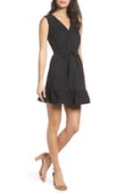 Women's Greylin Leah Lace Trim A-line Dress - Black