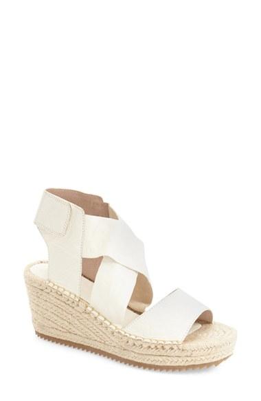 Women's Eileen Fisher 'willow' Espadrille Wedge Sandal .5 M - Beige