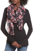 Women's Sole Society Floral Print Scarf, Size - Blue