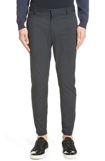 Men's Lanvin Cotton & Silk Biker Pants Eu - Blue