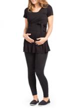 Women's Savi Mom Pasadena Wrap Maternity Tunic - Black