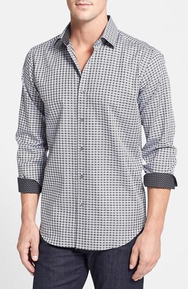 Men's Bugatchi Shaped Fit Sport Shirt