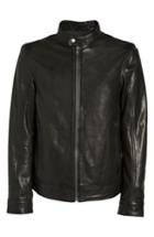 Men's Lamarque Leather Moto Jacket, Size - Black