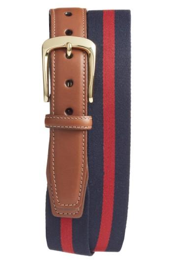 Men's Torino Belts European Surcingle Belt - Navy/ Red