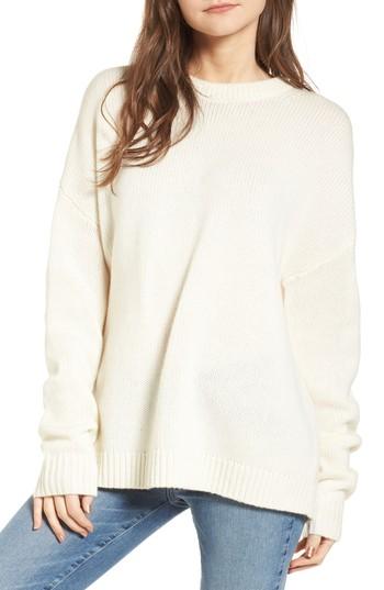 Women's Treasure & Bond X Something Navy Crewneck Sweater - Ivory