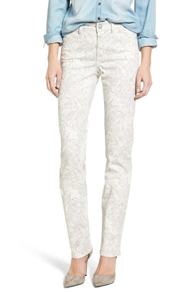 Women's Nydj Sheri Lace Print Stretch Skinny Jeans