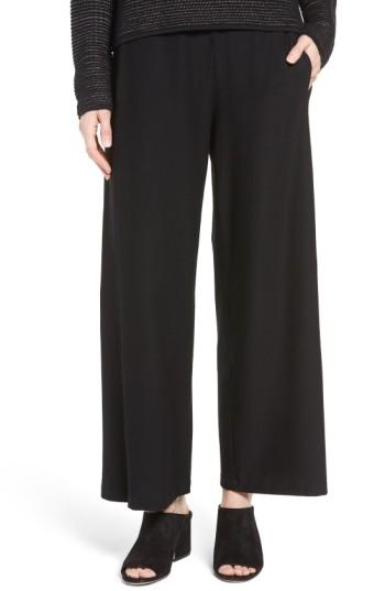Women's Eileen Fisher Wide Leg Crop Pants - Black
