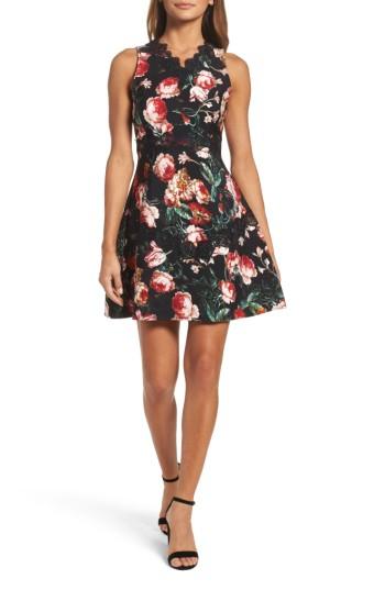 Women's Chelsea28 Lace Fit & Flare Dress - Black