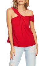 Women's 1.state Twist Front One-shoulder Top, Size - Red