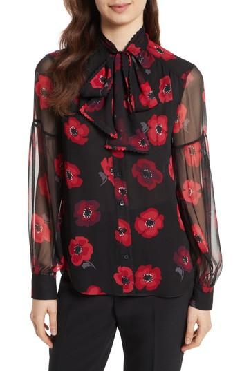 Women's Kate Spade New York Poppy Chiffon Bow Blouse
