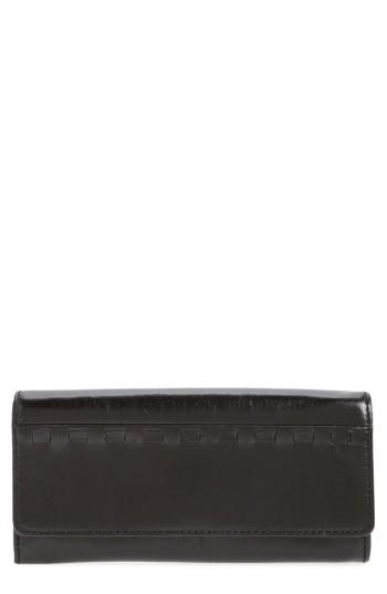 Women's Hobo Rider Leather Wallet - Black