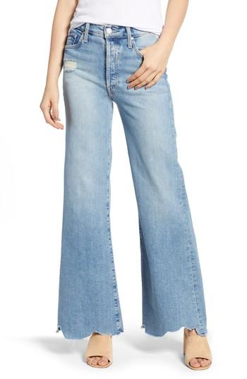 Women's Mother Tomcat Roller Chew Hem Jeans - Blue