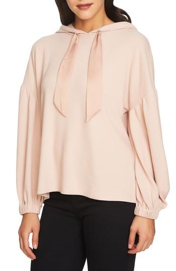 Women's 1.state Satin Tie Hoodie - Pink