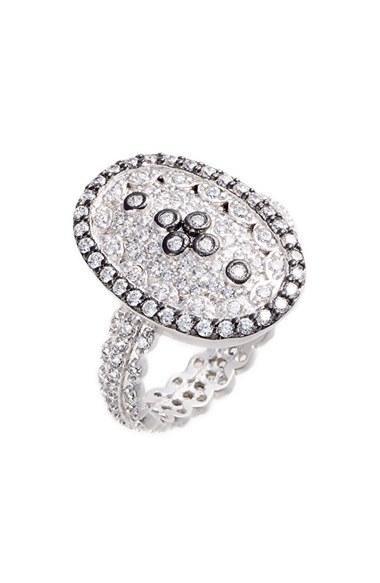 Women's Freida Rothman Pave Cubic Zirconia Clover Ring