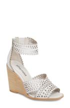 Women's Jeffrey Campbell Besante Perforated Wedge Sandal M - White