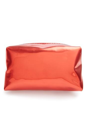 Yoki Bags Metallic Cosmetics Bag, Size - Red