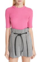 Women's 3.1 Phillip Lim Ribbed Short Sleeve Sweater - Pink