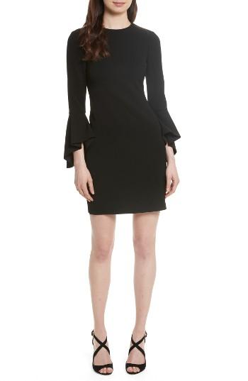 Women's Alice + Olivia Dora Bell Sleeve Shift Dress - Black
