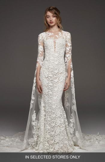Women's Altelier Pronovias Himalaya Sleeveless Lace Gown, Size In Store Only - Ivory