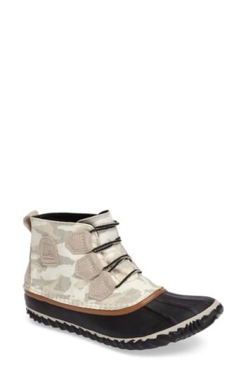 Women's Sorel Out 'n' About Waterproof Duck Boot .5 M - White