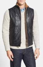 Men's Missani Le Collezioni Classic Fit Reversible Leather Vest - Black