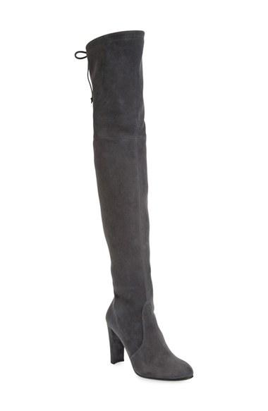 Women's Stuart Weitzman 'highland' Over The Knee Boot .5 M - Grey