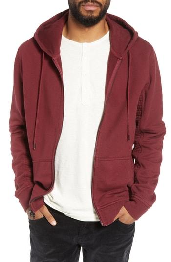 Men's Hudson Blinder Moto Zip Hoodie - Red